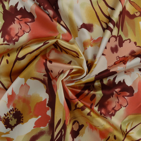 Printed Satin - TESSA - 003 - Golden