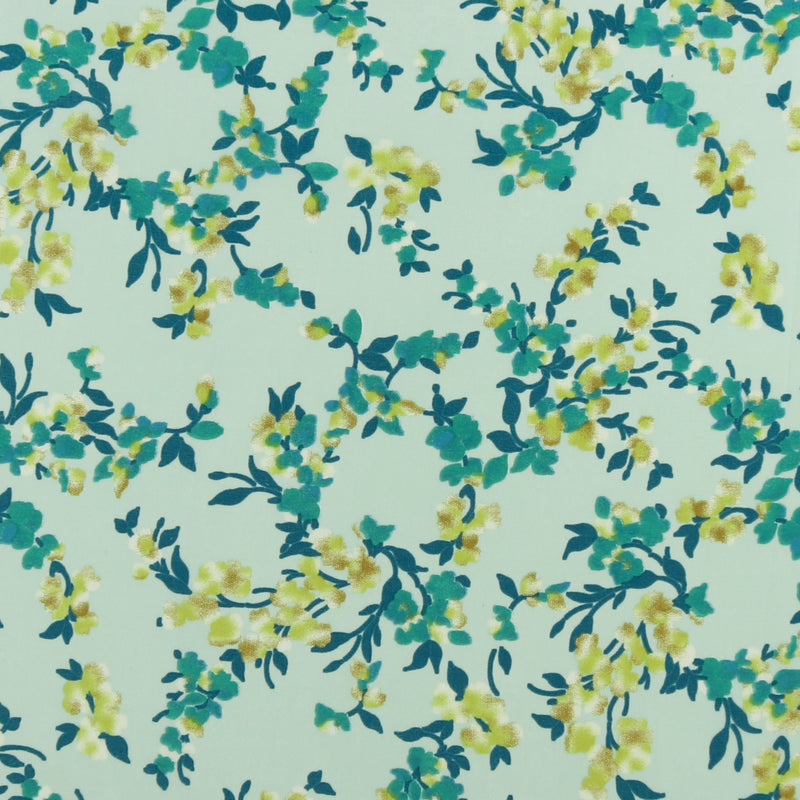 Printed polyester - TESSA - 004 - Seafoam