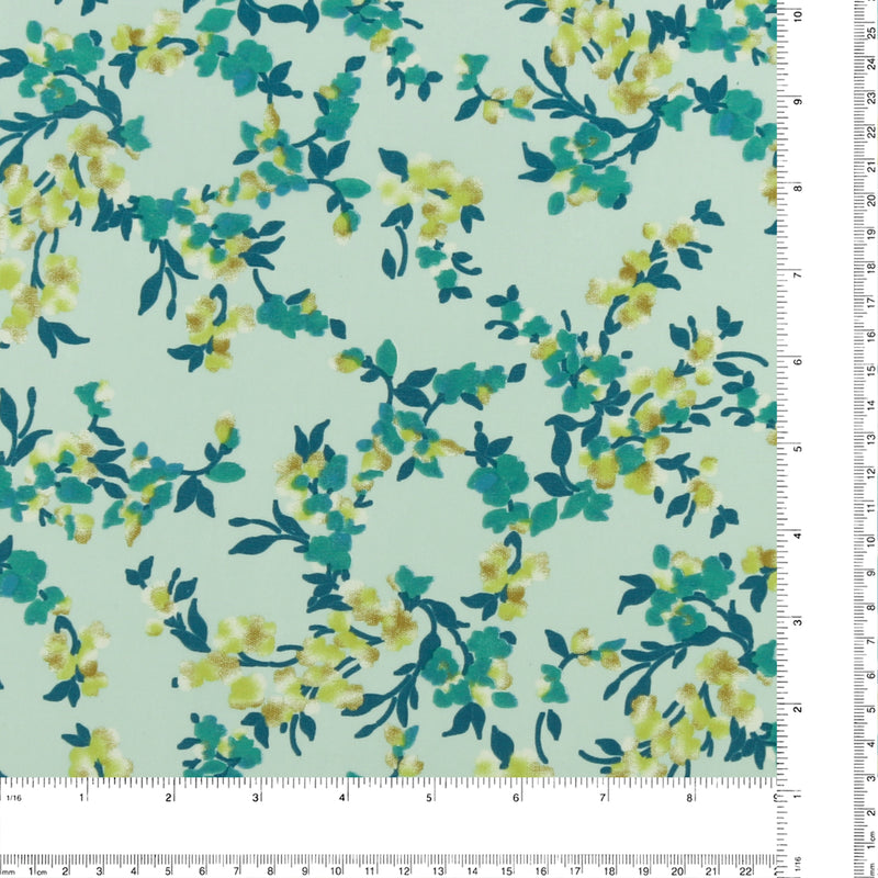 Printed polyester - TESSA - 004 - Seafoam