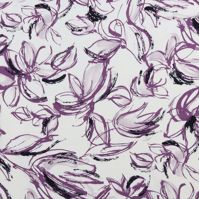 Printed polyester - TESSA - 005 - Mauve