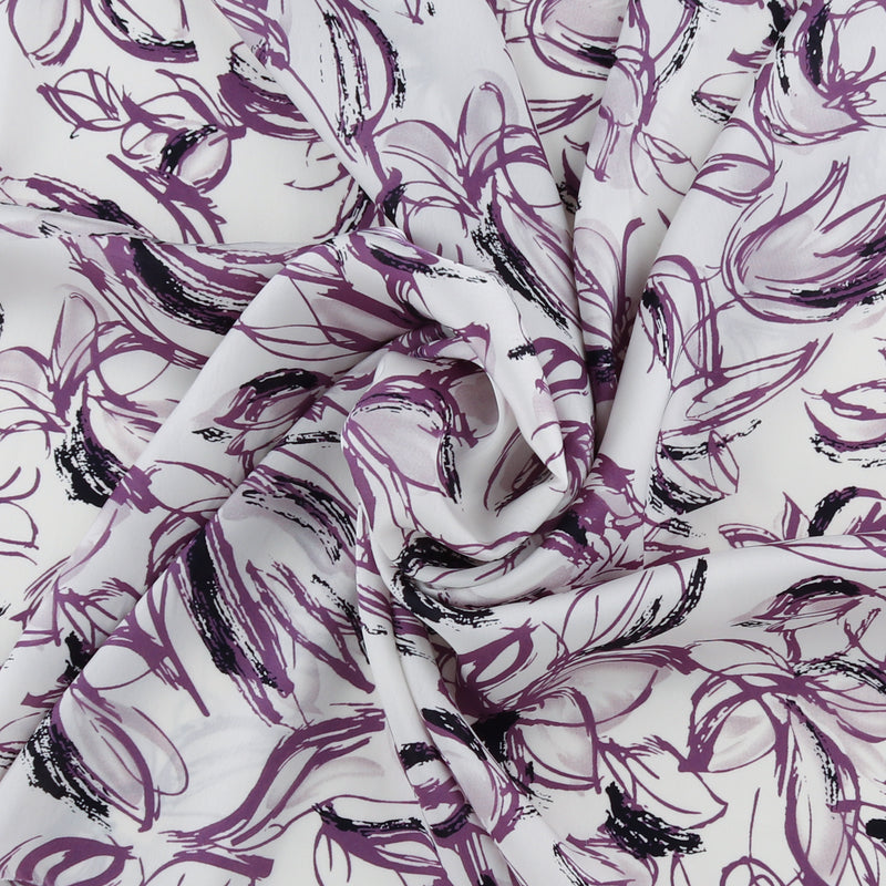 Printed polyester - TESSA - 005 - Mauve