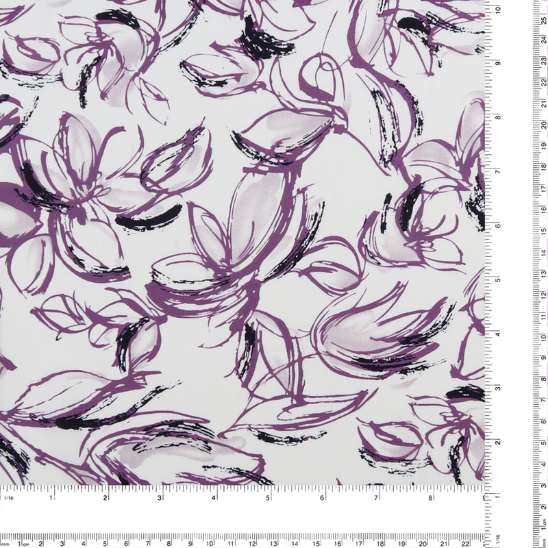 Printed polyester - TESSA - 005 - Mauve