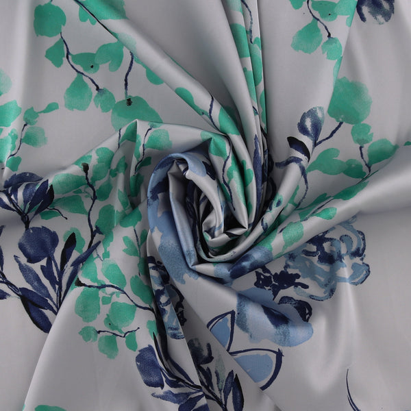 Printed polyester - TESSA - 006 - Blue