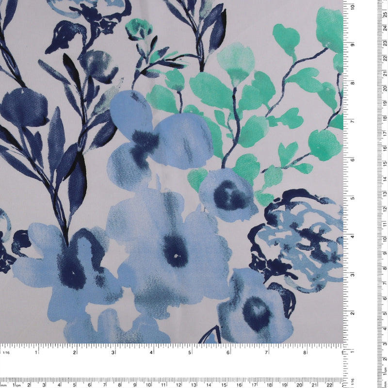 Printed polyester - TESSA - 006 - Blue
