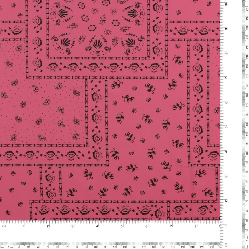 Printed Satin - TESSA - 007 - Pink
