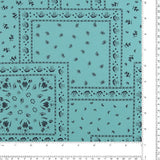 Printed Satin - TESSA - 008 - Aqua