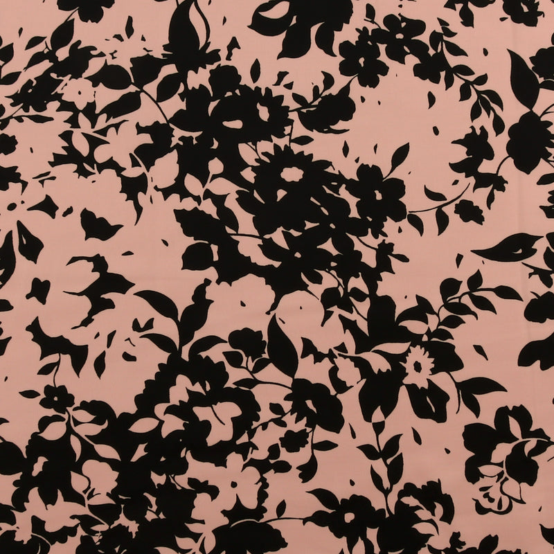 Printed Satin - TESSA - 009 - Dusty Pink