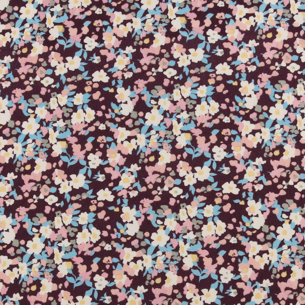 Printed polyester - TESSA - 013 - Plum