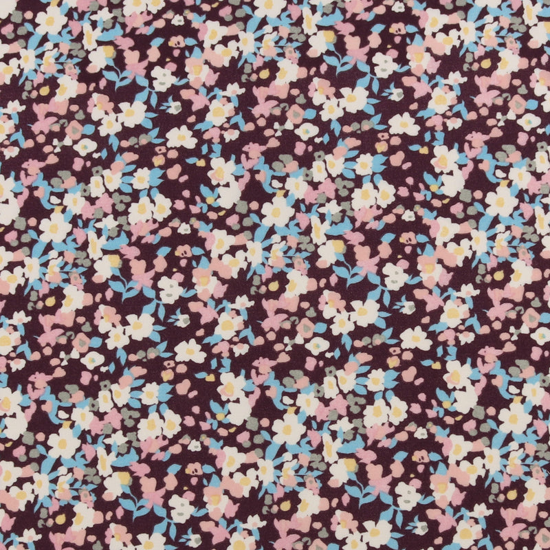 Printed polyester - TESSA - 013 - Plum