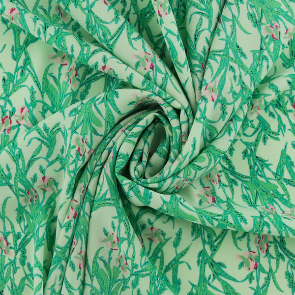 Printed polyester - TESSA - 015 - Light Green