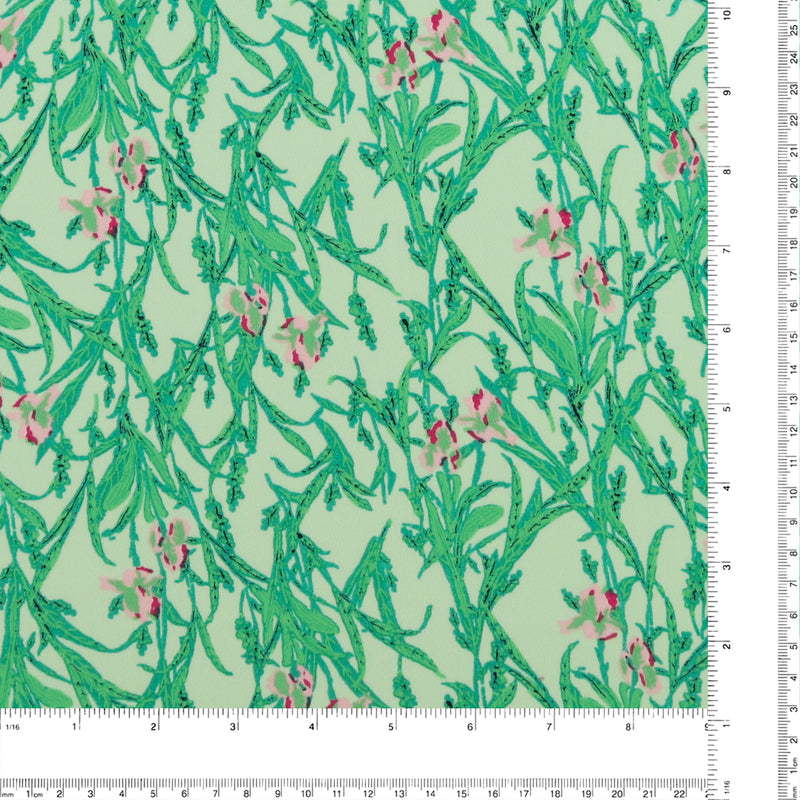 Printed polyester - TESSA - 015 - Light Green
