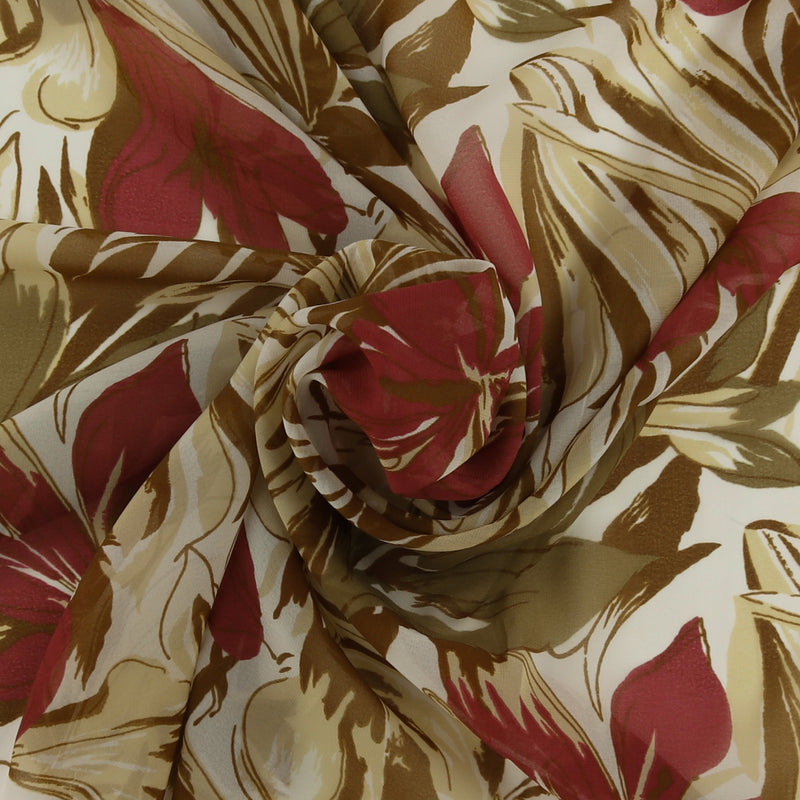 Printed Chiffon - TESSA - 020 - Brown