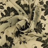 Printed Chiffon - TESSA - 026 - Black & ivory
