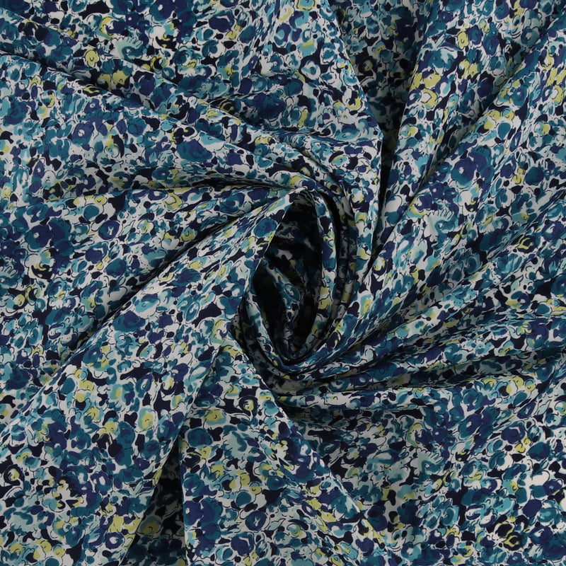 Printed polyester - TESSA - 031 - Navy