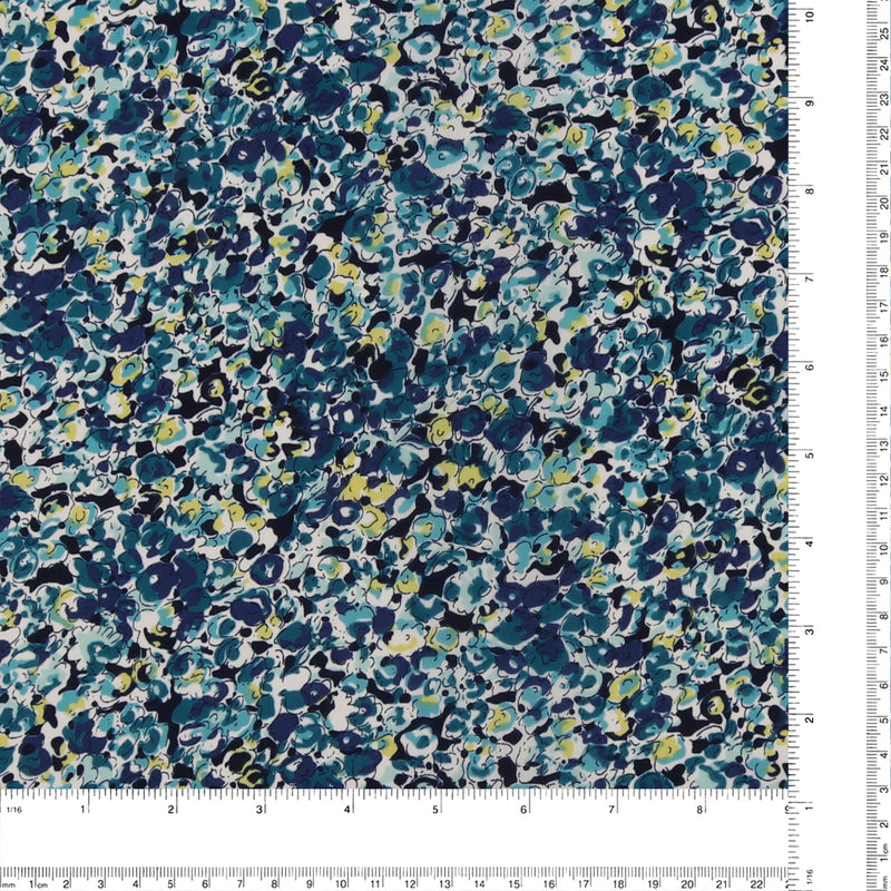 Printed polyester - TESSA - 031 - Navy