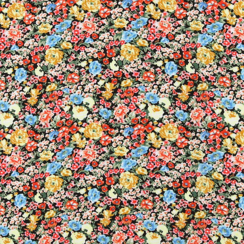 Printed Rayon - ALESSIA - 032 - Black