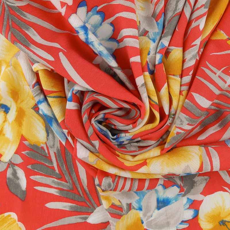 Printed Rayon - ALESSIA - 038 - Coral