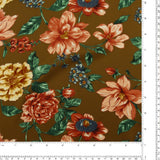 Printed Stretch Satin - LUNA - 010 - Bronze