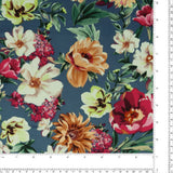 Printed Stretch Satin - LUNA - 011 - Periwinkle
