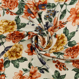 Printed Stretch Satin - LUNA - 014 - Offwhite