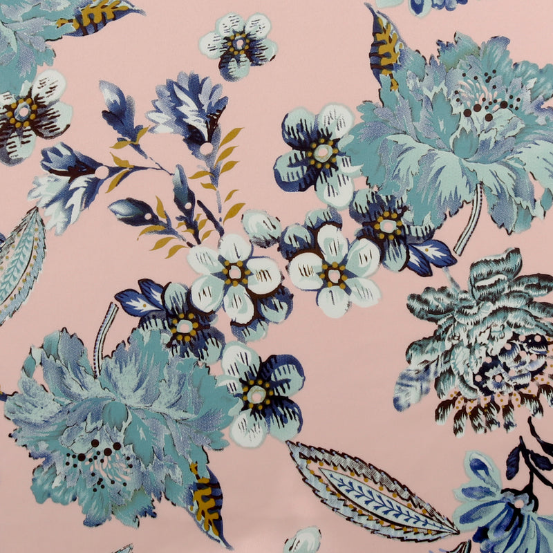 Printed Stretch Satin - LUNA - 021 - Blush