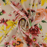 Printed Stretch Satin - LUNA - 023 - Beige