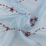 Embroidered Organza - CHARLOTTE - 001 - Light Blue