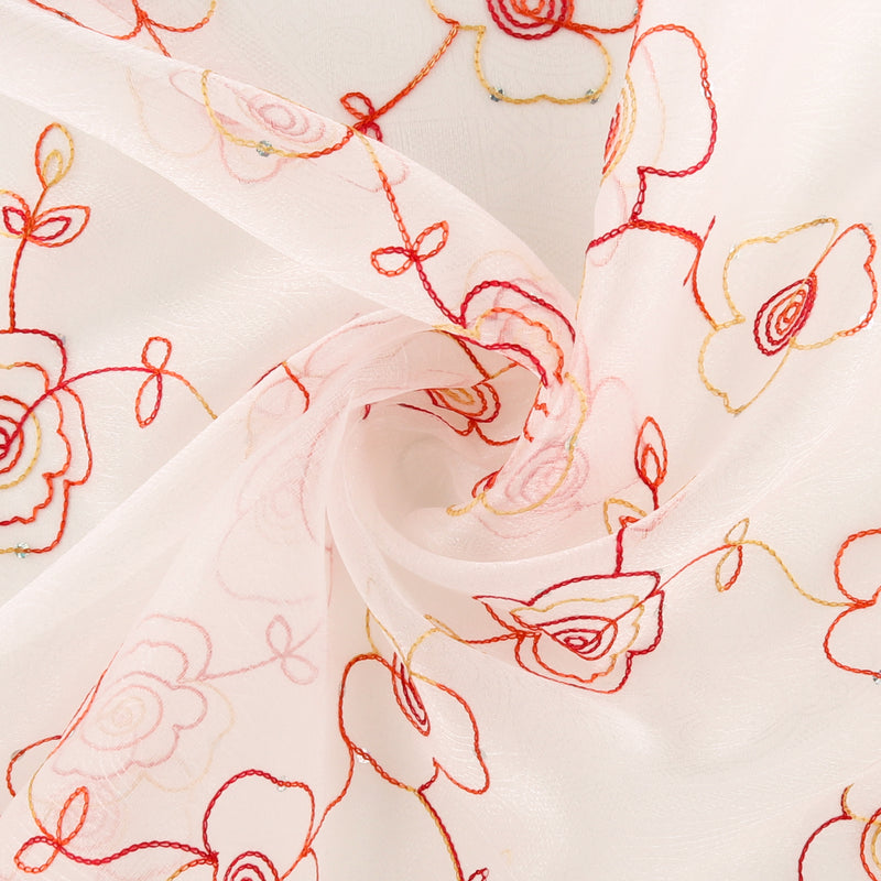 Embroidered Organza - CHARLOTTE - 003 - White