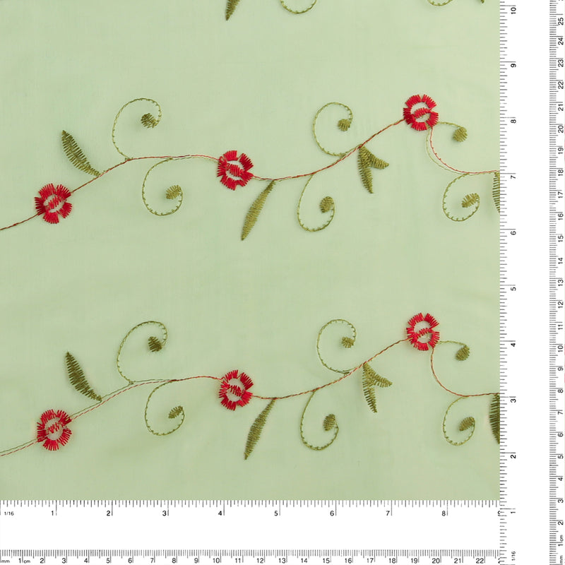 Embroidered Organza - CHARLOTTE - 005 - Mint