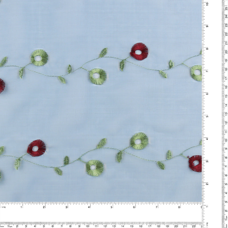 Embroidered Organza - CHARLOTTE - 006 - Blue