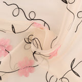 Embroidered Organza - CHARLOTTE - 007 - Cream