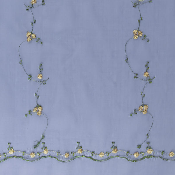 Embroidered Organza - CHARLOTTE - 013 - Indigo