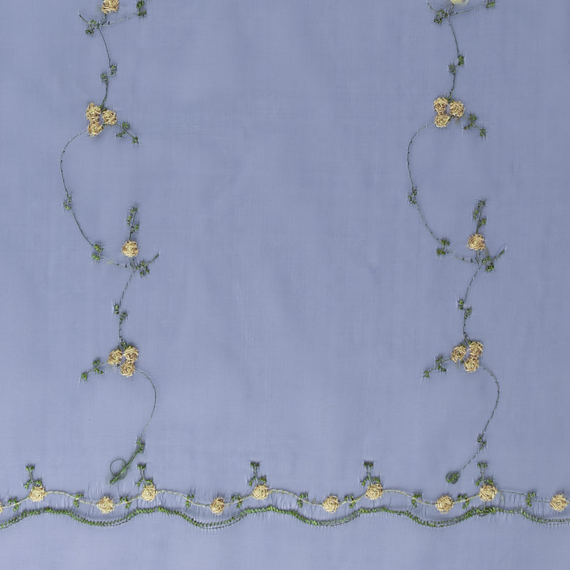 Embroidered Organza - CHARLOTTE - 013 - Indigo