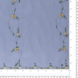 Embroidered Organza - CHARLOTTE - 013 - Indigo