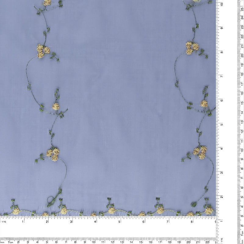 Embroidered Organza - CHARLOTTE - 013 - Indigo