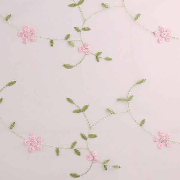 Embroidered Organza - CHARLOTTE - 014 - Light Pink