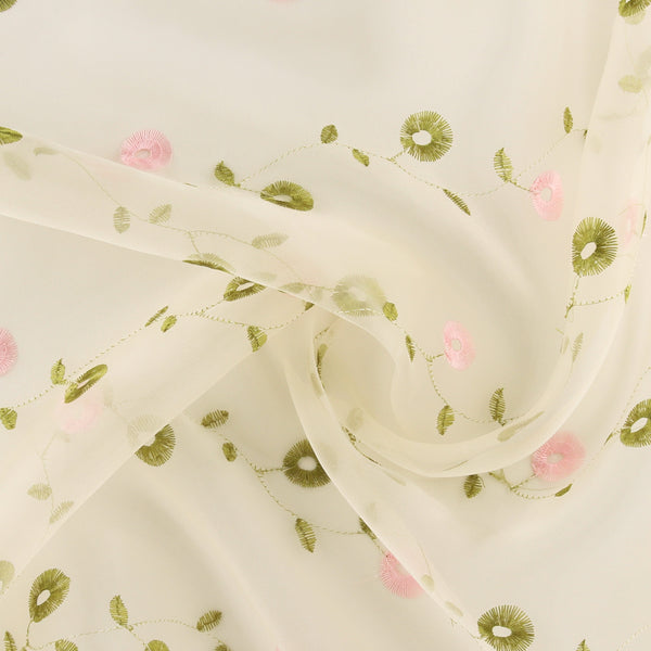 Embroidered Organza - CHARLOTTE - 015 - Cream