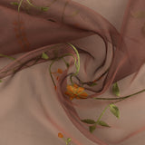 Embroidered Organza - CHARLOTTE - 017 - Bronze