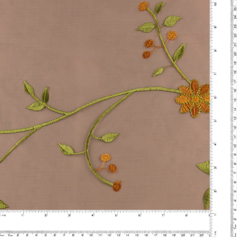 Embroidered Organza - CHARLOTTE - 017 - Bronze