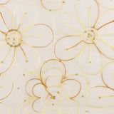 Embroidered Organza - CHARLOTTE - 019 - White