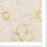 Embroidered Organza - CHARLOTTE - 019 - White