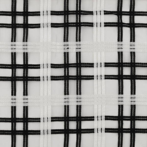 Embroidered Organza - CHARLOTTE - 022 - Black & White