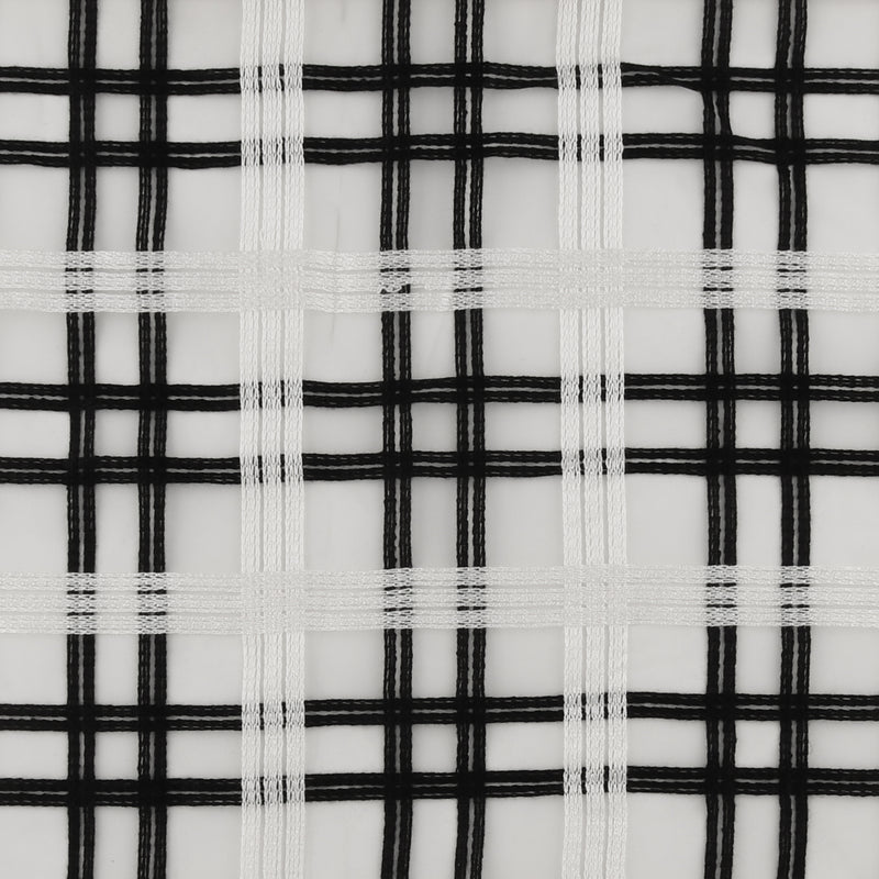 Embroidered Organza - CHARLOTTE - 022 - Black & White