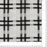 Embroidered Organza - CHARLOTTE - 022 - Black & White