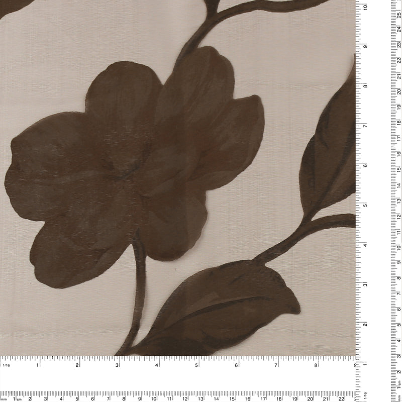 Printed Burnout Organza - JACQUELINE - 004 - Brown