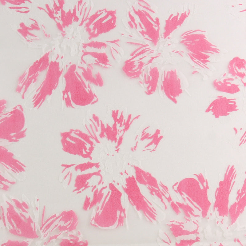 Printed Burnout Organza - JACQUELINE - 011 - Pink