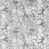 Printed Burnout Organza - JACQUELINE - 015 - Black
