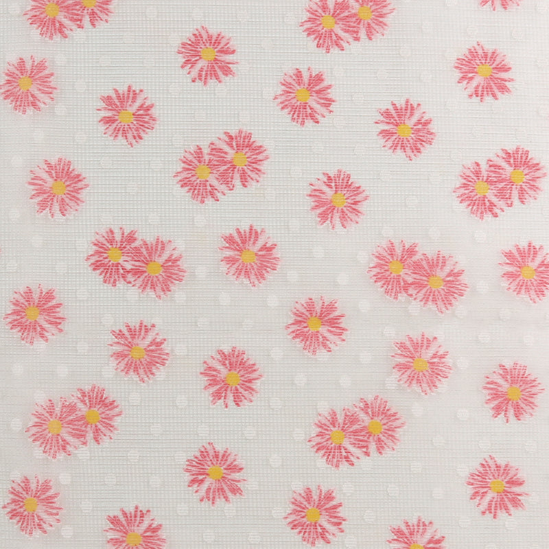 Printed Burnout Organza - JACQUELINE - 016 - Pink