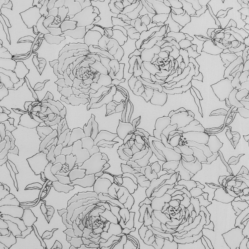 Printed Burnout Organza - JACQUELINE - 019 - Black