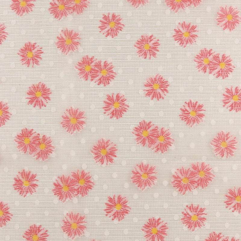Printed Burnout Organza - JACQUELINE - 020 - Pink